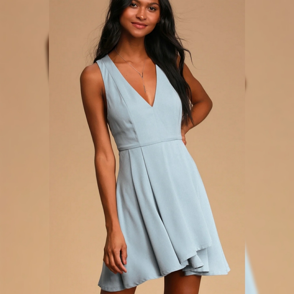 💙Lulu's blue skater dress